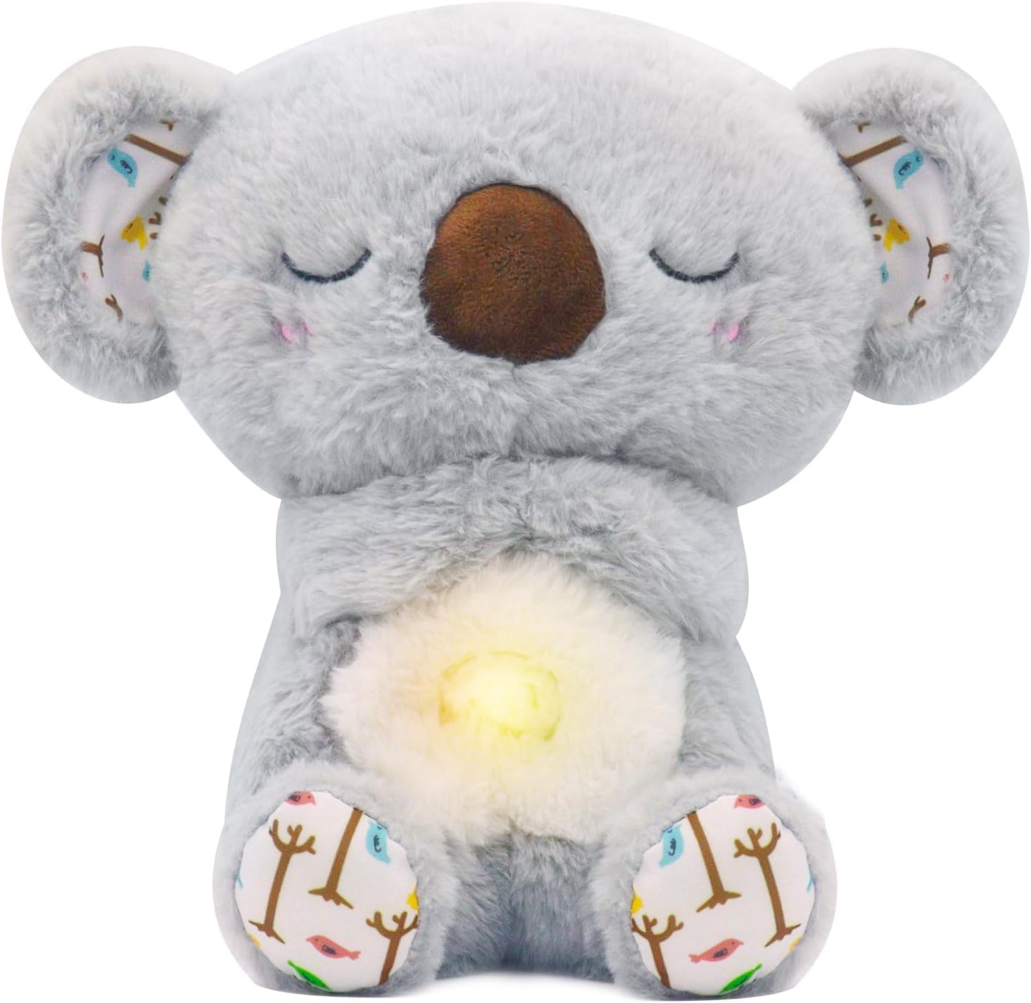 rytopt Breathing Stuffed Animal Koala – Simulated Breathing, 4 Speeds, Volume Control, Music & Light, Soft Plush Toy, 9.4 Inches