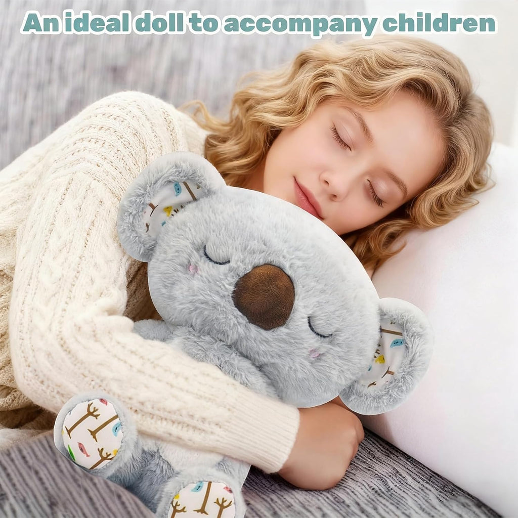 rytopt Breathing Stuffed Animal Koala – Simulated Breathing, 4 Speeds, Volume Control, Music & Light, Soft Plush Toy, 9.4 Inches