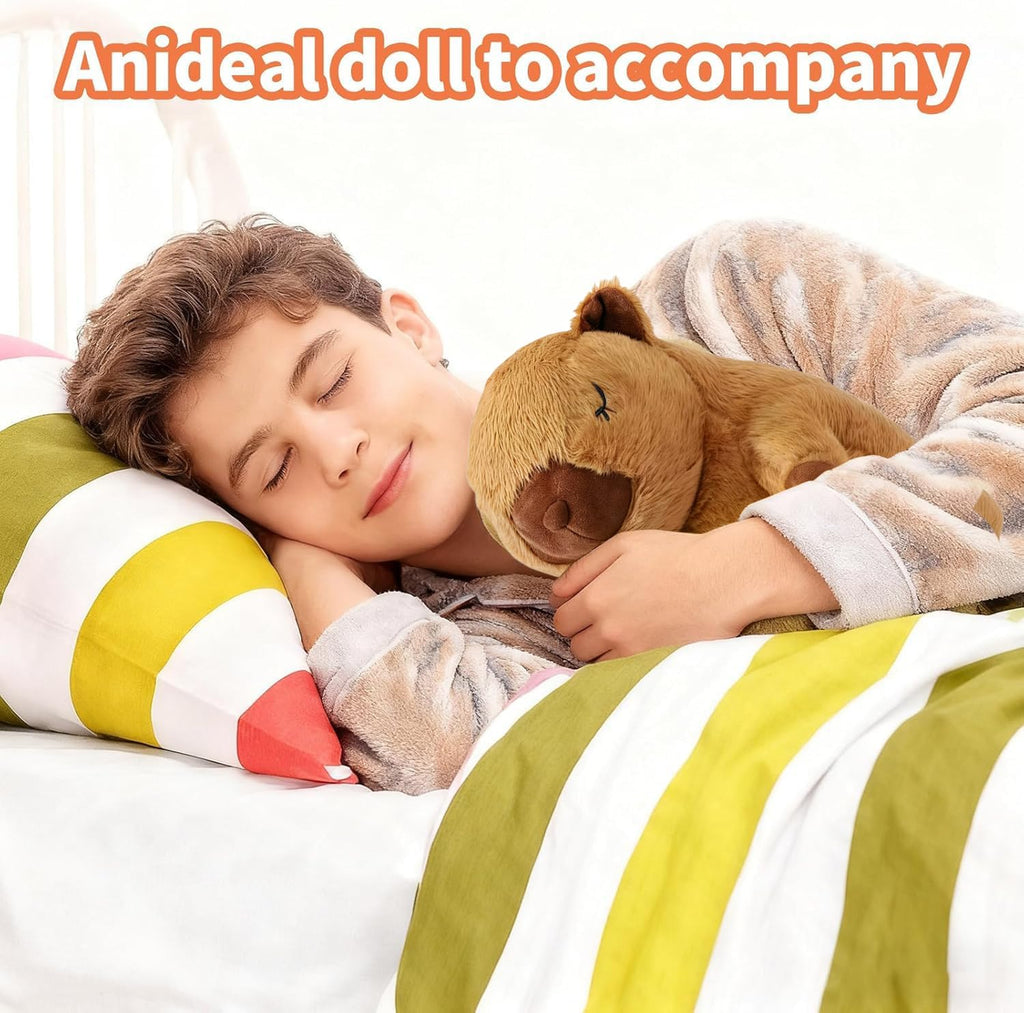 rytopt Breathing Stuffed Animal with Simulated Breathing Sounds, 4 Speeds, Volume Control, Music & Lights - 9.06 Inch Portable Plush Toy