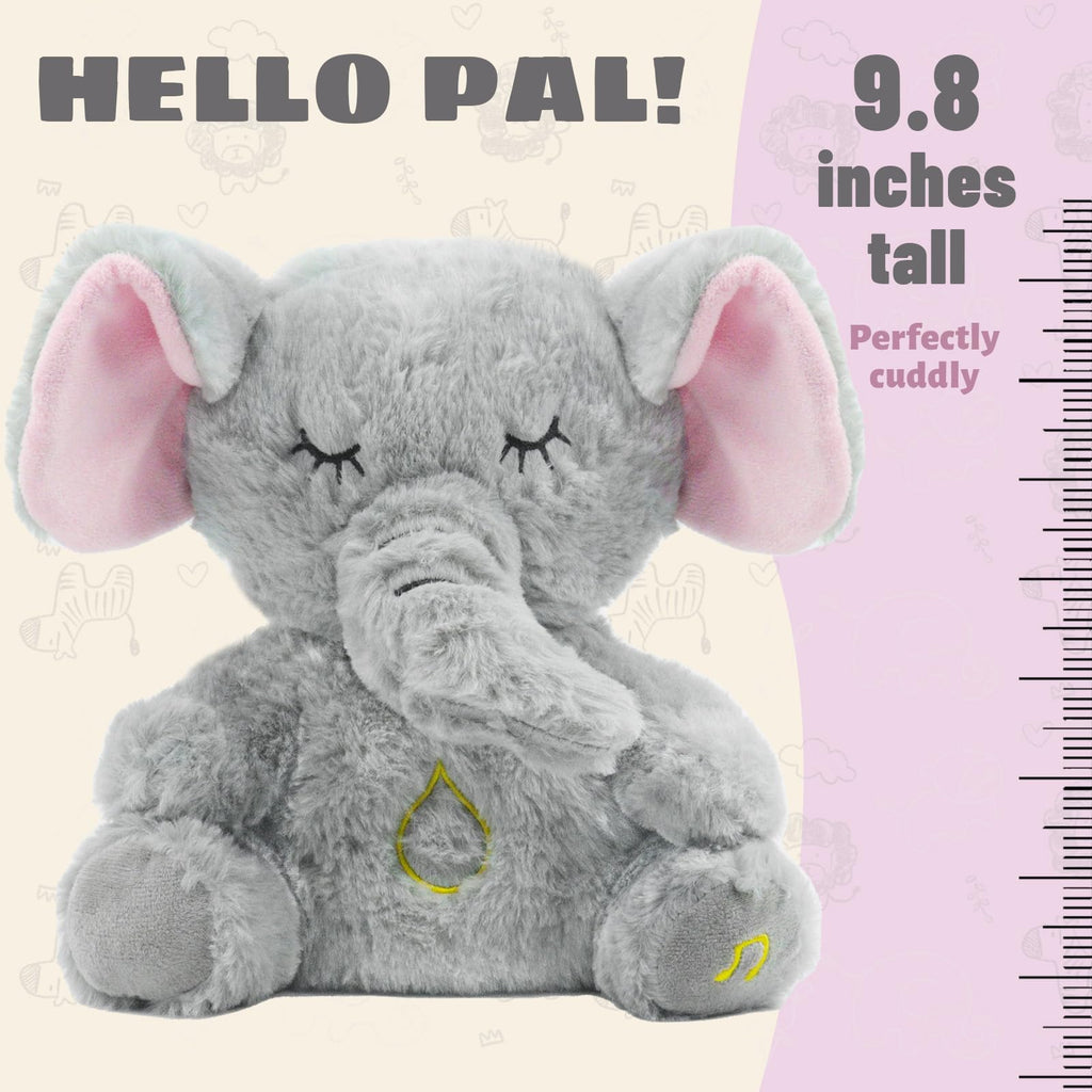 rytopt Breathing Stuffed Elephant – Simulated Breathing Sounds, 4 Speed Settings, Soft Plush Toy