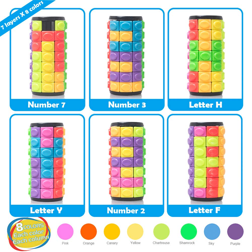 R.Y.TOYS Rotate and Slide Puzzle – Brain Teaser Fidget Toy for Pattern Creation and Restoration