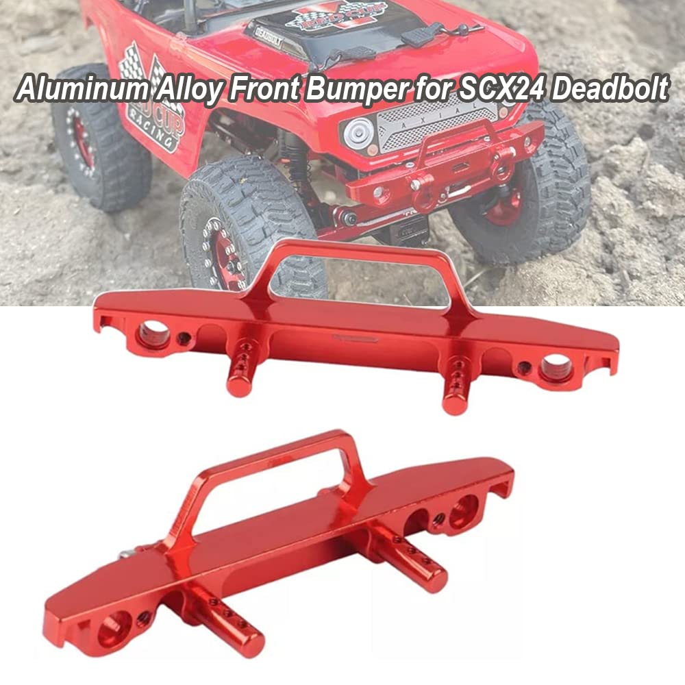 RZXYL Aluminum Front Bumper for Axial SCX24 Deadbolt AXI90081 (Black) – 1/24 RC Crawler Upgrade