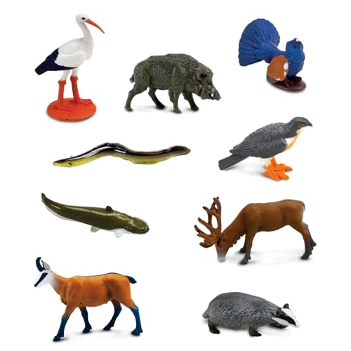 Safari Ltd. European Animals TOOB - 9 Detailed Figurines in Portable Case, Non-Toxic & BPA-Free for Ages 3+