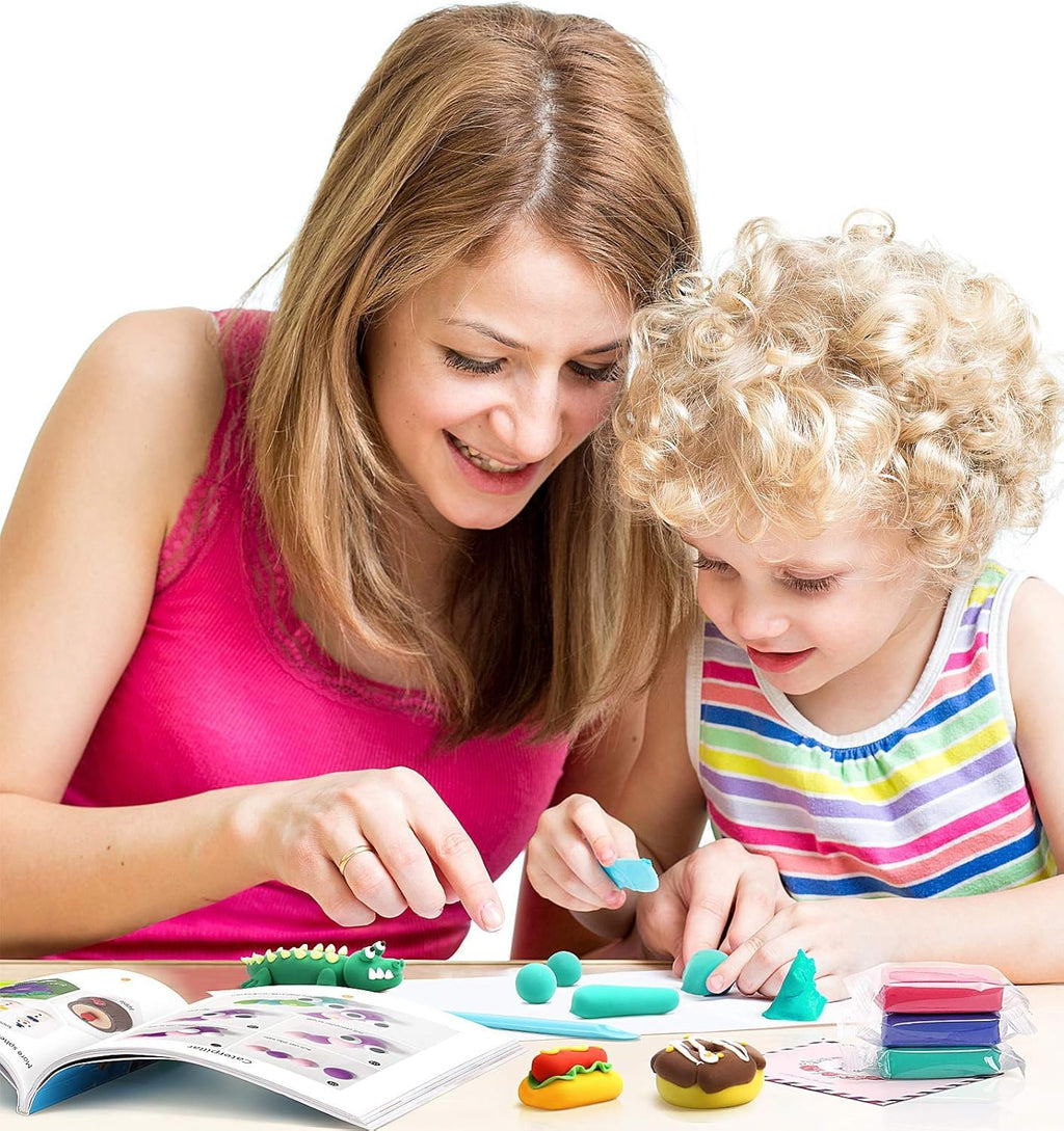 Sago Brothers Modeling Clay - Red, 7 oz Air Dry Clay for Kids | Super Soft, Non-Toxic Clay