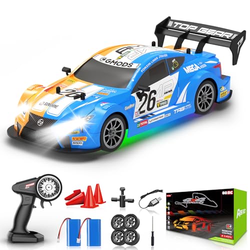 Sakeye 1/16 RC Drift Car 4WD 25KM/H High Speed with Colorful Lights and 2.4GHz Remote