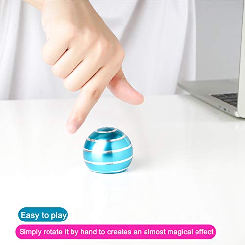 samisoler Aluminum Spinning Top Desk Toy – Optical Illusion Stress Relief, Spins Up to 300 Seconds