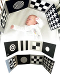 Samuel Sensory Black and White Board for Babies – 100cm Fold-Out High Contrast Tummy Time Toy for Newborns 0-3 Months