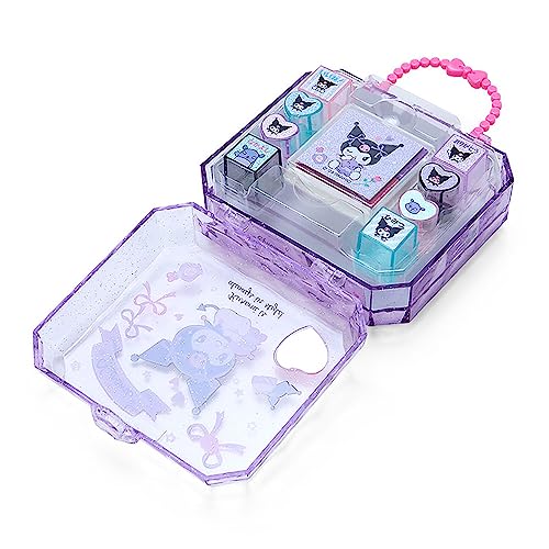 Sanrio Chrome Stamp Set with Kuromi Character – Plastic Stamps in Jewelry Box