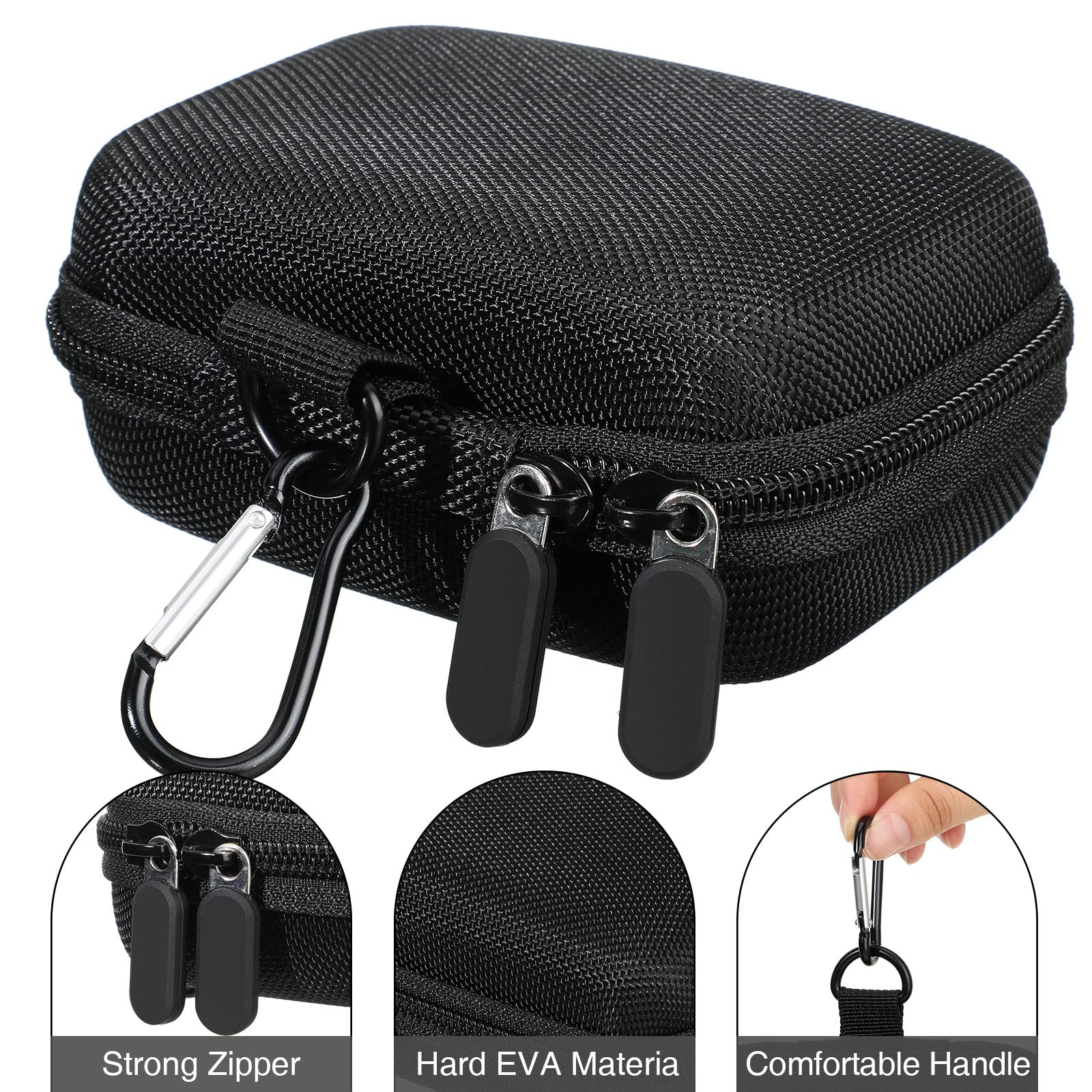 Sanwuta 2-Pack EVA Travel Card Case – Hard Protective Storage for Playing Cards (Black)