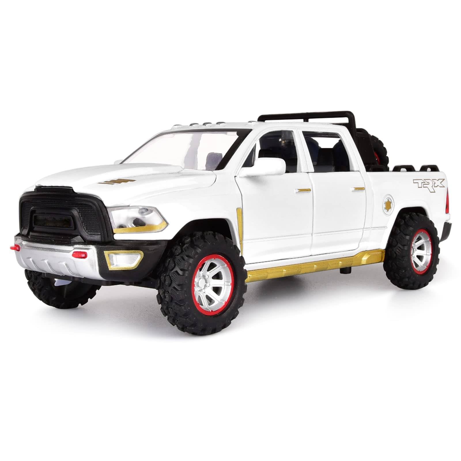 SASBSC 1:32 Scale Diecast Metal Pickup Truck Toy with Lights and Sound, Pull Back Action for Kids Ages 3-8