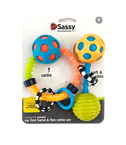 Sassy My First Bend & Flex Rattle Set - 2 Piece - Ages 0+ Months
