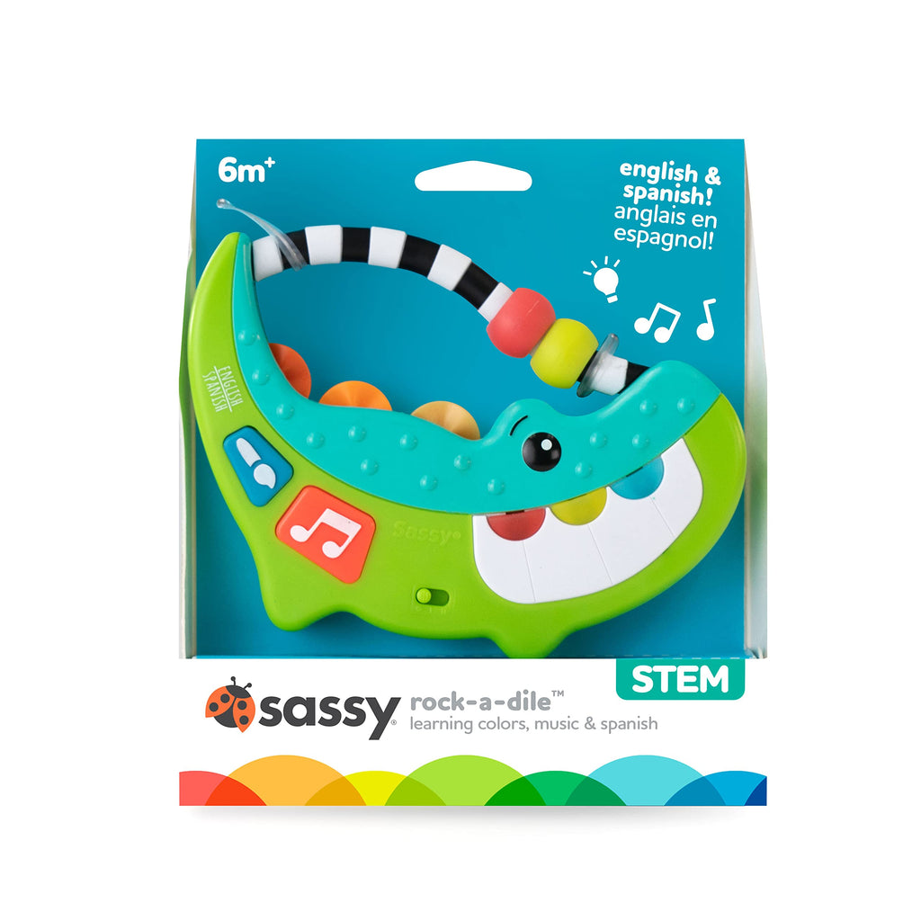 Sassy Rock-a-Dile Musical Toy – Color & Music Modes with English & Spanish