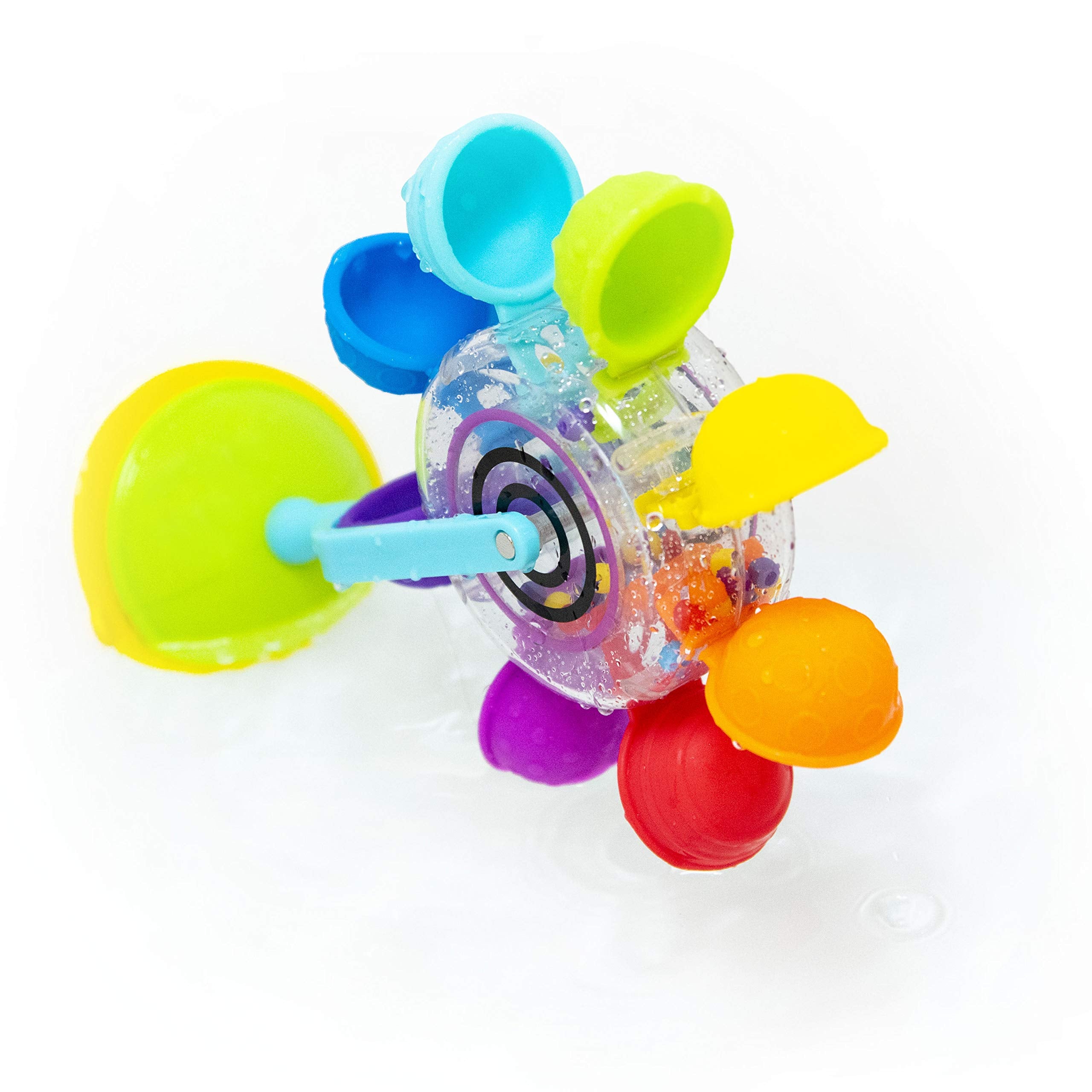 Sassy Whirling Waterfall Bath Toy – Water-Powered Spinning Wheel with Suction Cup for Ages 12+ Months
