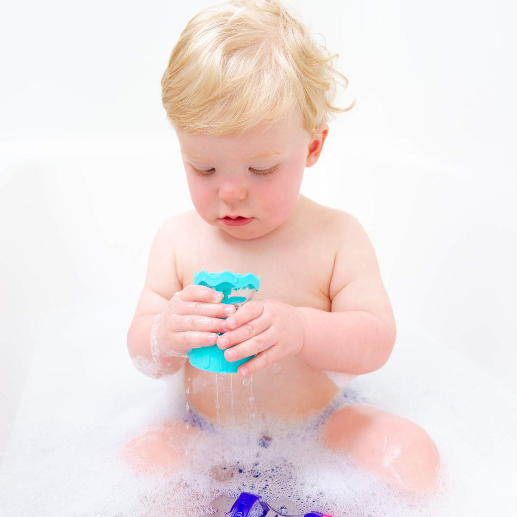 Sassy Whirling Wheel Waterfall & Rain Barrel Connecting Tubes - 9-Piece Bath Toy Set for Babies 6+ Months