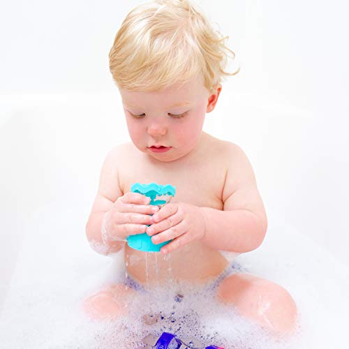 Sassy Whirling Wheel Waterfall & Rain Barrel Connecting Tubes - 9-Piece Bath Toy Set for Babies 6+ Months