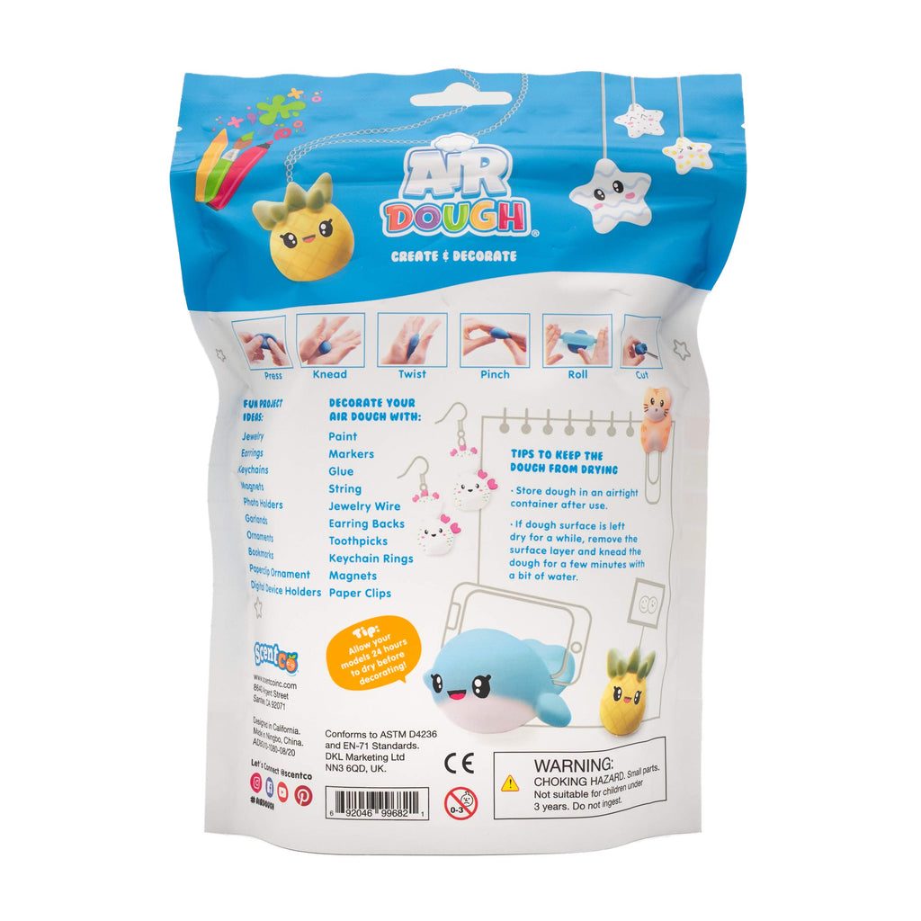 Scentco Air Dough White – Ultra Light Air Dry Modeling Clay 1200ml, Non-Toxic, Gluten-Free