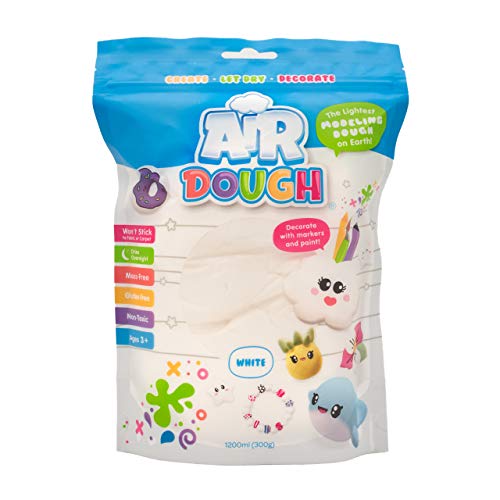 Scentco Air Dough White – Ultra Light Air Dry Modeling Clay 1200ml, Non-Toxic, Gluten-Free