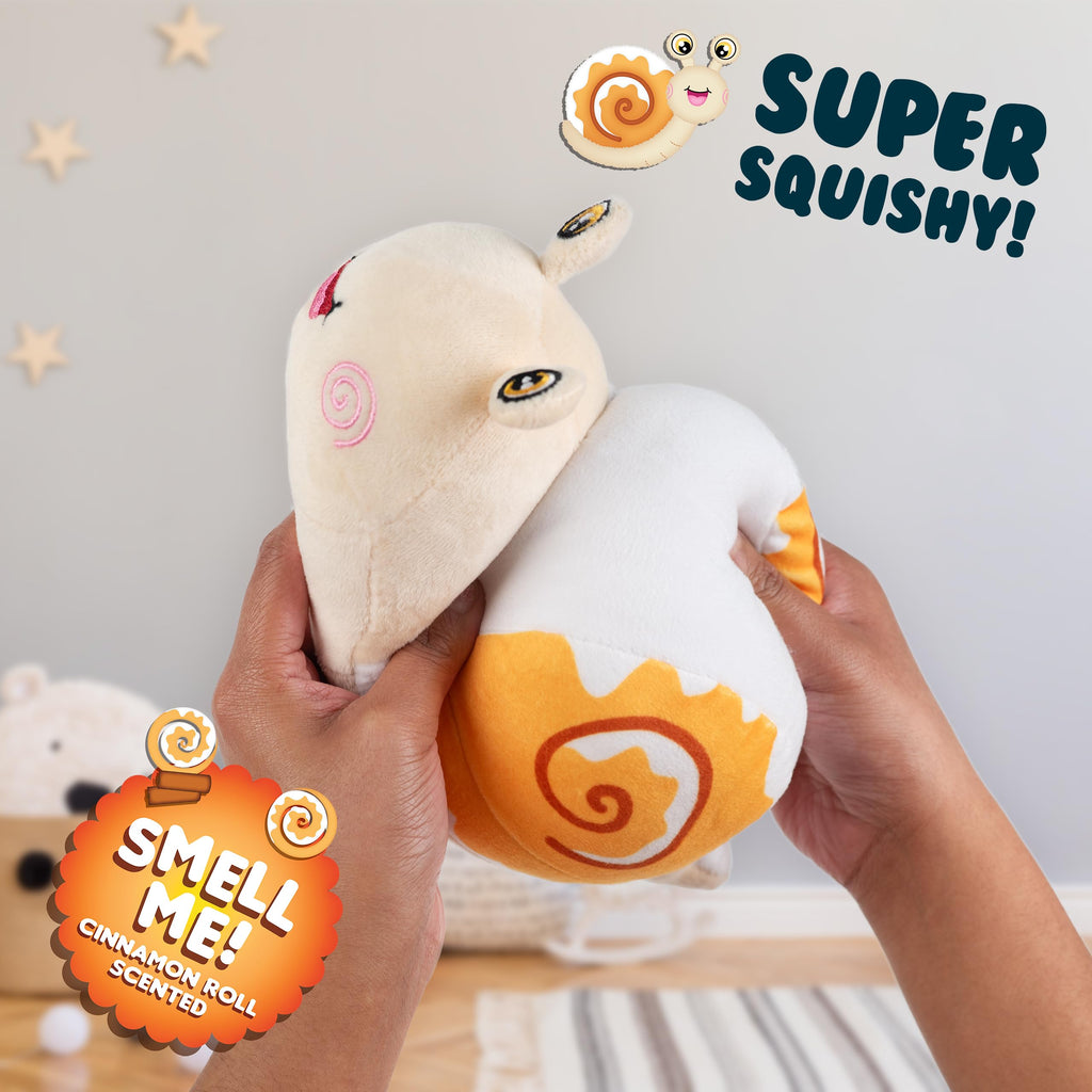 Scentco Snuggle Bugs Snail - Cinnamon Roll Scented Plush Toy for Kids, Aromatherapy Gift