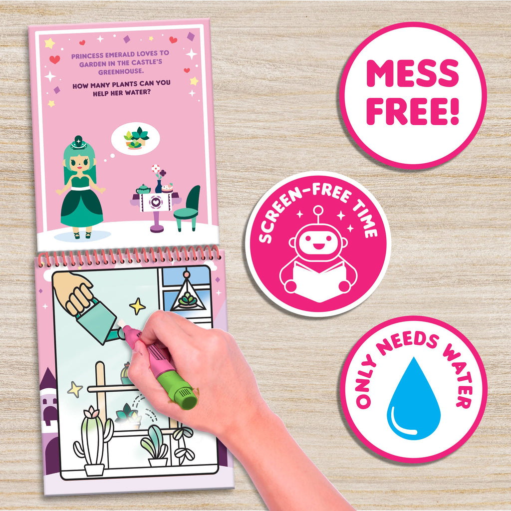Scentco Water Magic Reusable Activity Books – Unicorn & Castle and Pet Paradise – No-Mess Scented Water Reveal Coloring