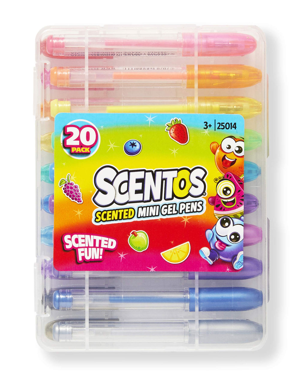 Scentos Scented Gel Pens – 20 Assorted Fine Point Gel Pens with Fruity Scents for Kids Ages 3+