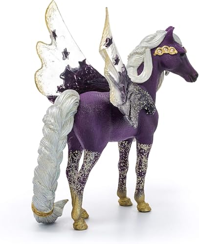 Schleich Bayala 7-inch Star Pegasus Figurine - Magical Winged Horse with Glitter Body & Starry Wings - Fantasy Collectible for Kids Ages 5+