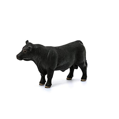 Schleich Black Angus Bull Toy Figure - Realistic Farm Animal for Kids Ages 3-8