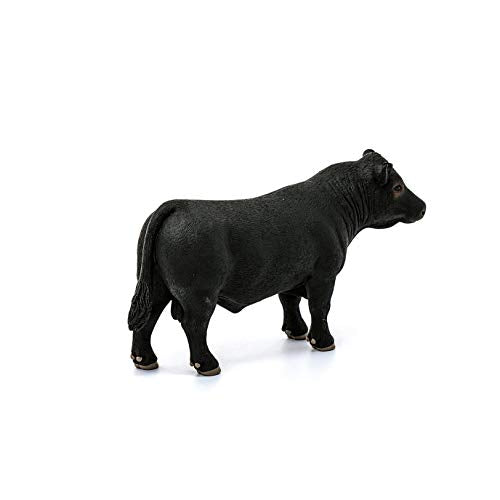 Schleich Black Angus Bull Toy Figure - Realistic Farm Animal for Kids Ages 3-8