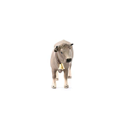 Schleich Braunvieh Cow Figurine – Realistic Farm Animal Toy for Kids Ages 3+
