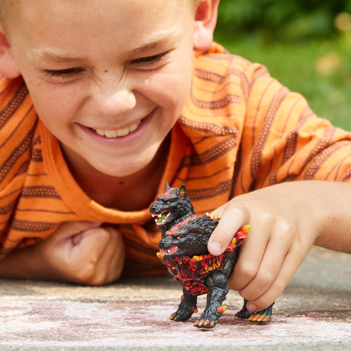 Schleich Eldrador Creatures Hell Hound Figurine – 7-Inch Two-Headed Fire Monster for Imaginative Play, Ages 7+