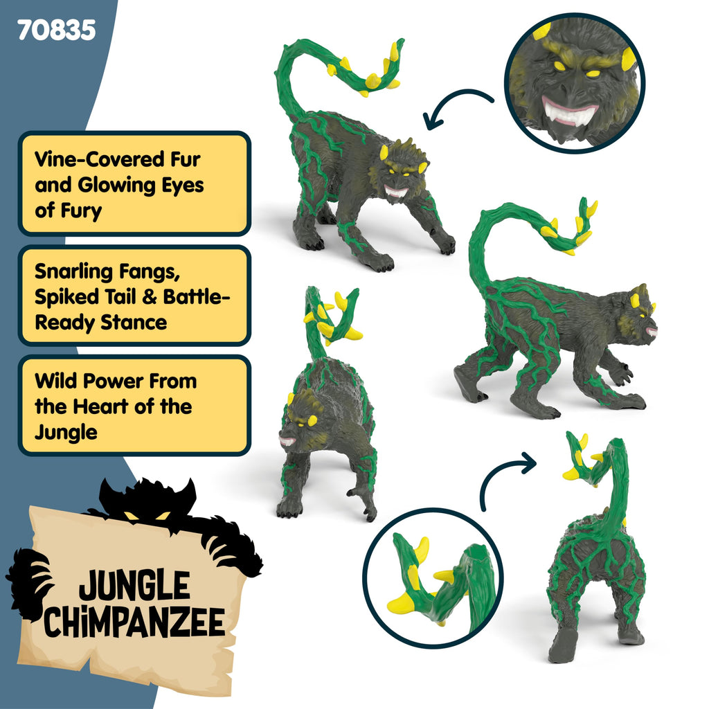 Schleich Eldrador Jungle Chimpanzee – 3-Inch Monster Figure for Kids Ages 7+