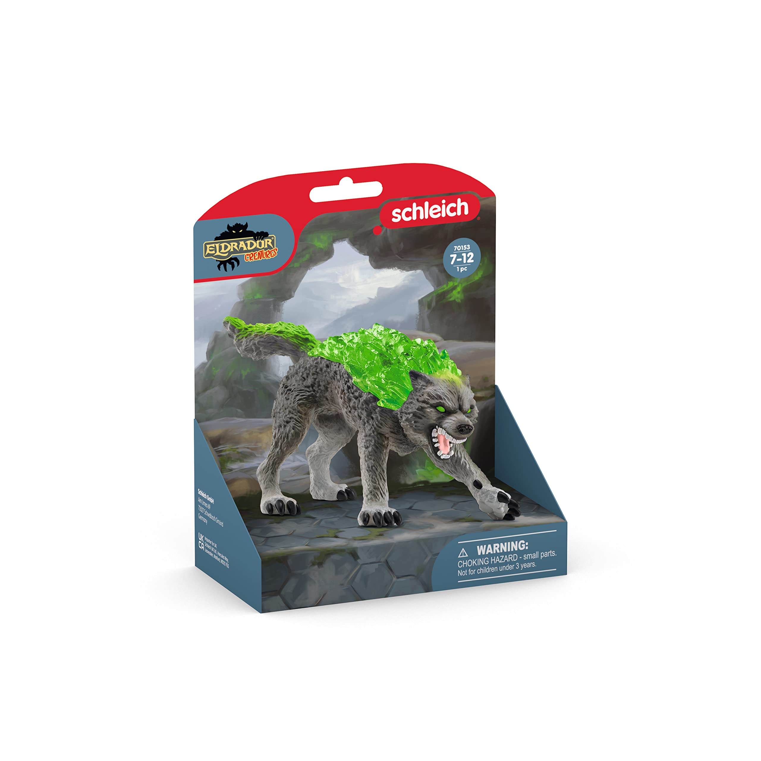 Schleich Eldrador Stone Wolf Figurine - 6" Rock Beast Toy for Kids Ages 7+
