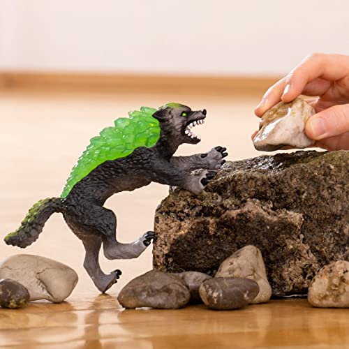 Schleich Eldrador Stone Wolf Figurine - 6" Rock Beast Toy for Kids Ages 7+