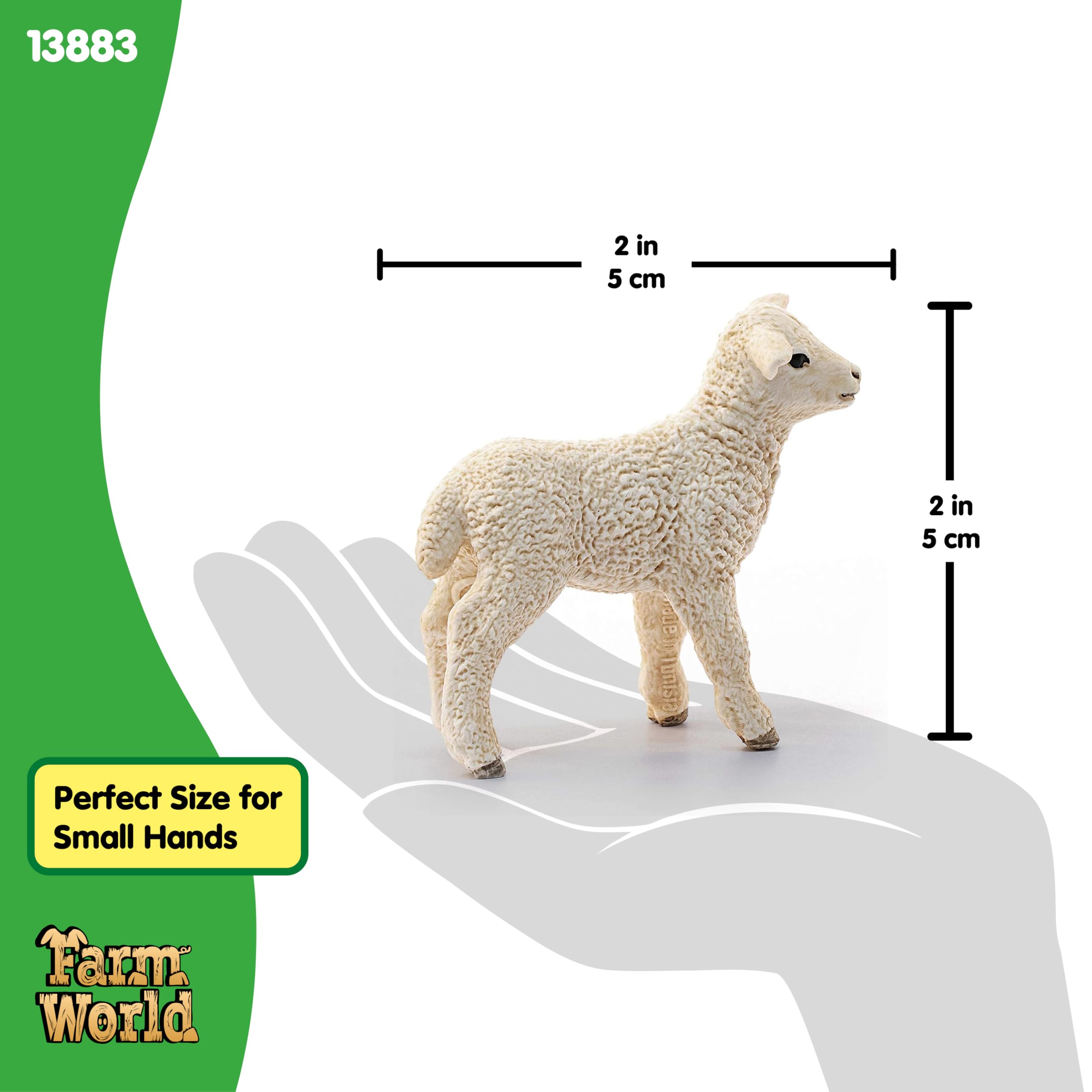 Schleich Farm World Lamb Figurine – Realistic Toy Animal for Ages 3-8