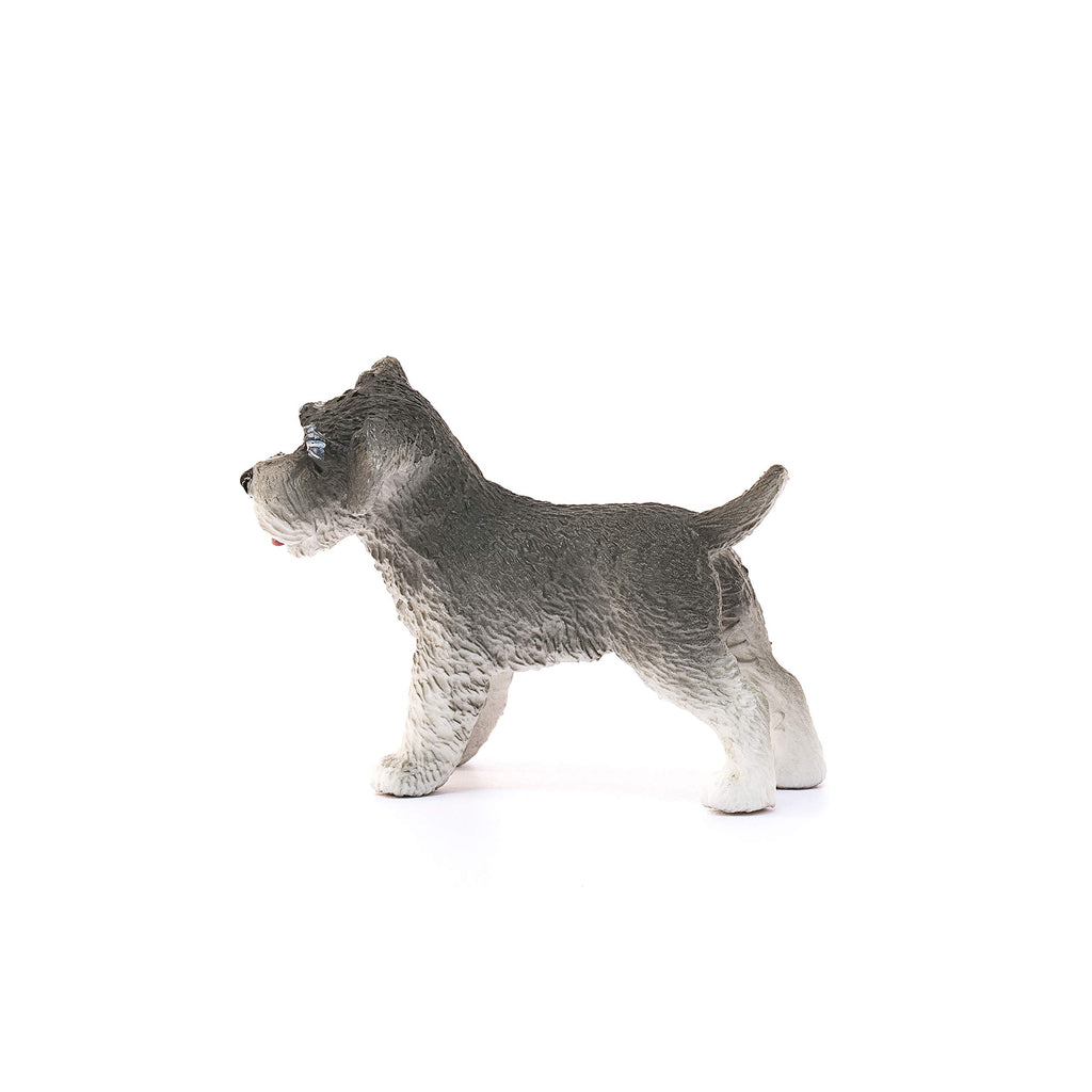 Schleich Farm World Miniature Schnauzer Figurine – Realistic Toy Dog for Kids Ages 3+