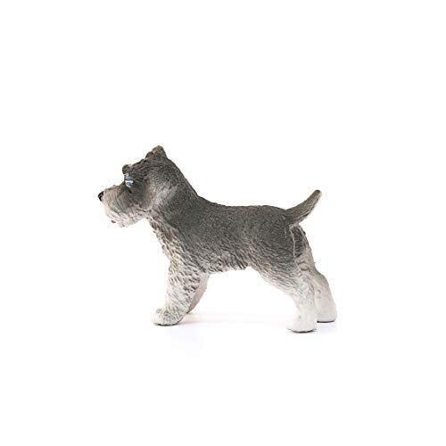 Schleich Farm World Miniature Schnauzer Figurine – Realistic Toy Dog for Kids Ages 3+