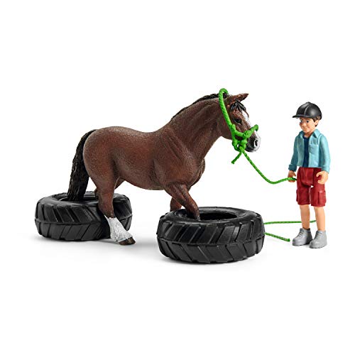 Schleich Farm World Pony Agility Race Playset – 22-Piece Horse Toy for Kids Ages 3+
