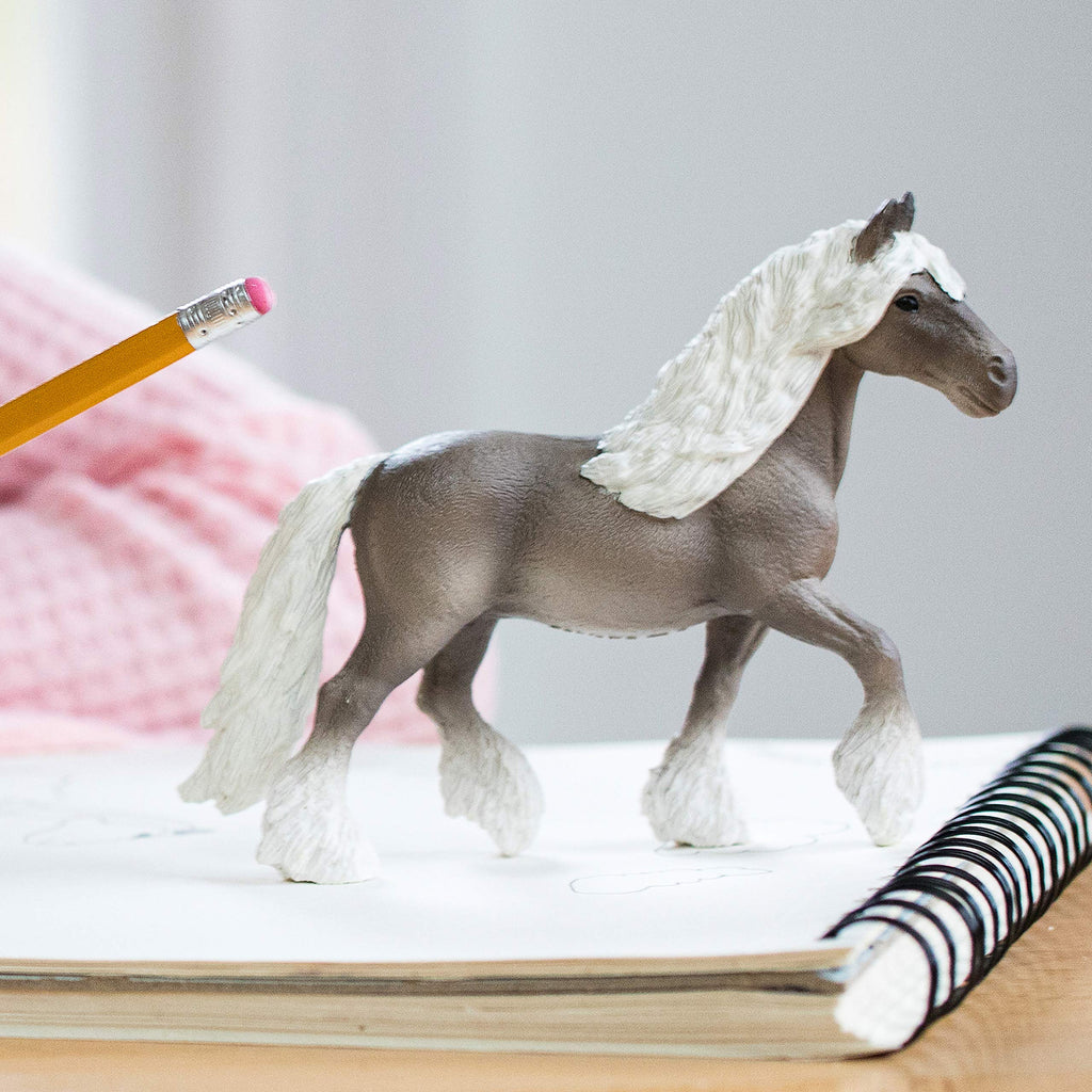 Schleich Farm World Silver Dapple Mare Horse Figurine - Realistic Gray Toy for Kids Ages 3+