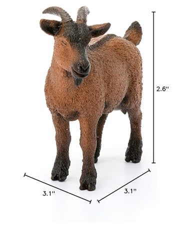 Schleich Goat Figurine – Realistic Farm Animal Toy for Kids Ages 3-8