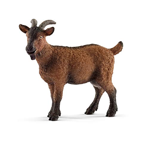 Schleich Goat Figurine – Realistic Farm Animal Toy for Kids Ages 3-8