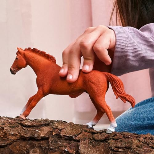 Schleich Horse Club English Thoroughbred Stallion Figurine 14915 – Realistic Horse Toy for Kids Ages 5+