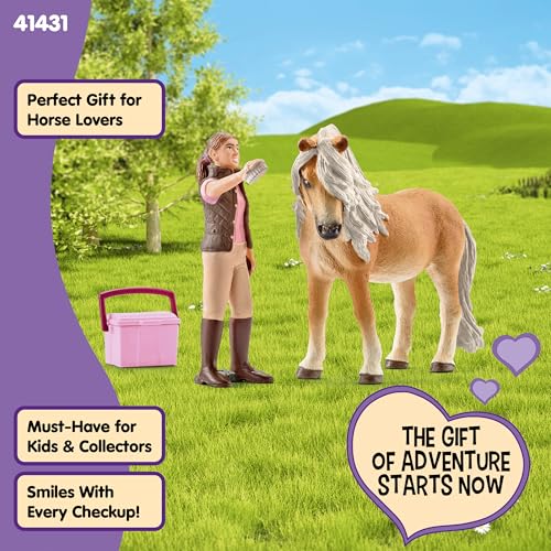 Schleich Horse Club Groom with Icelandic Pony Figurine Set for Kids Ages 5+