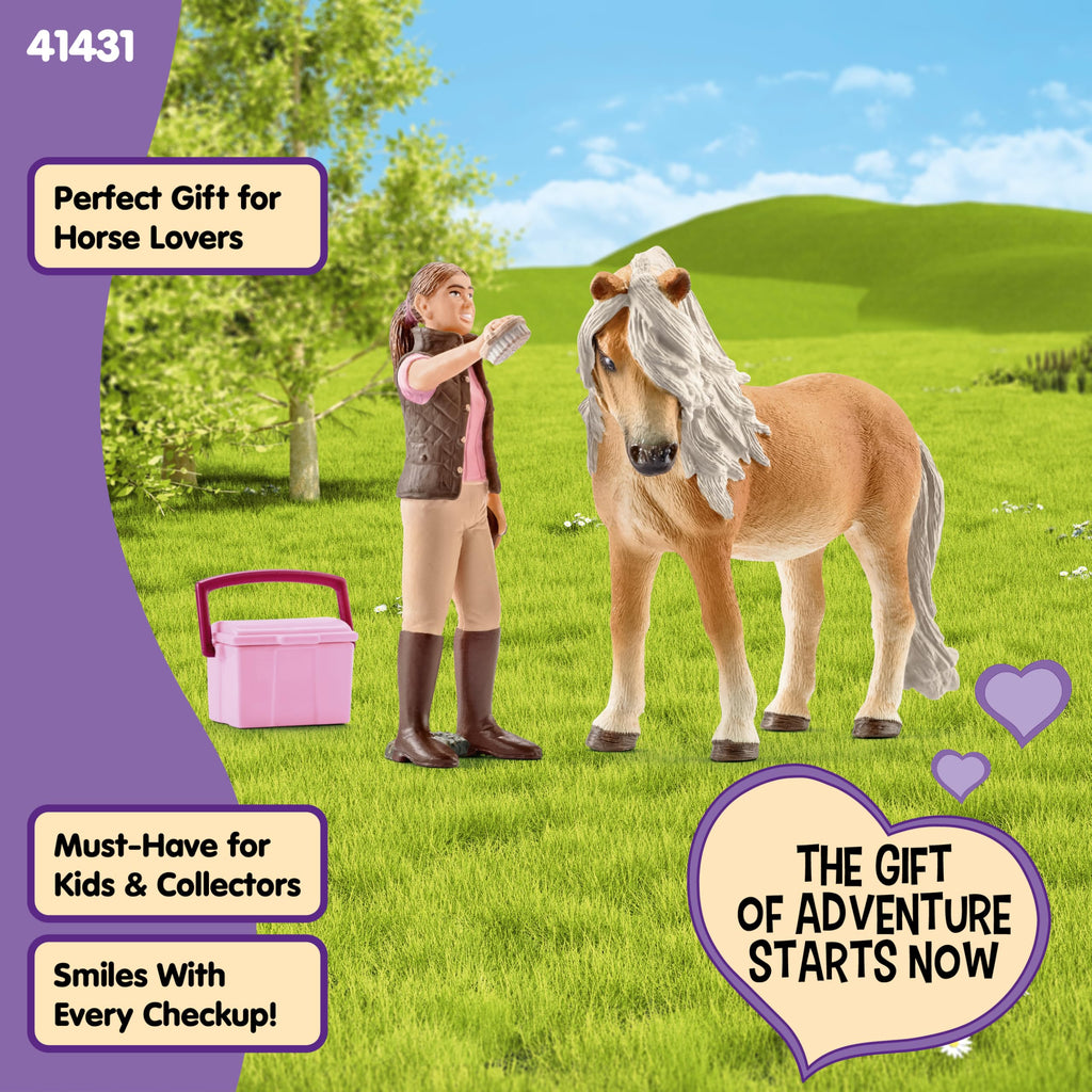 Schleich Horse Club Groom with Icelandic Pony Figurine Set for Kids Ages 5+