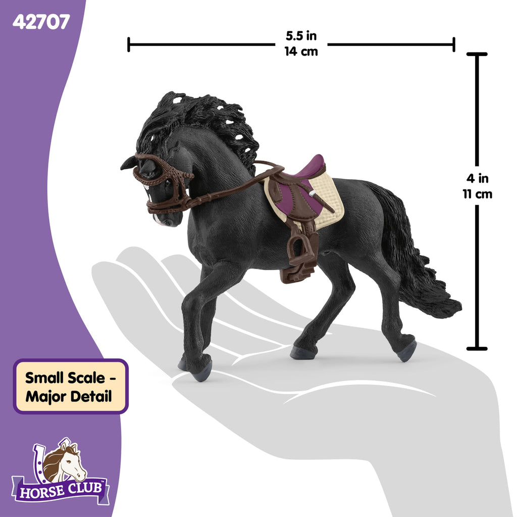 Schleich Horse Club Pura Raza Espanola Stallion Figurine & Accessories – 6" Hand-Painted Toy for Kids Ages 5+