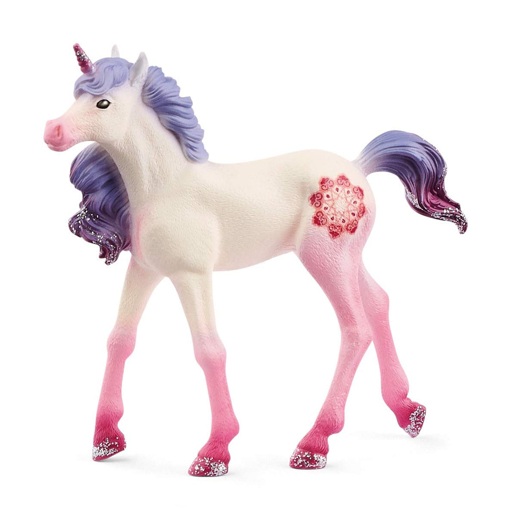 Schleich Mandala Unicorn Foal – Pink and Purple Unicorn Toy Figurine for Kids Ages 5+
