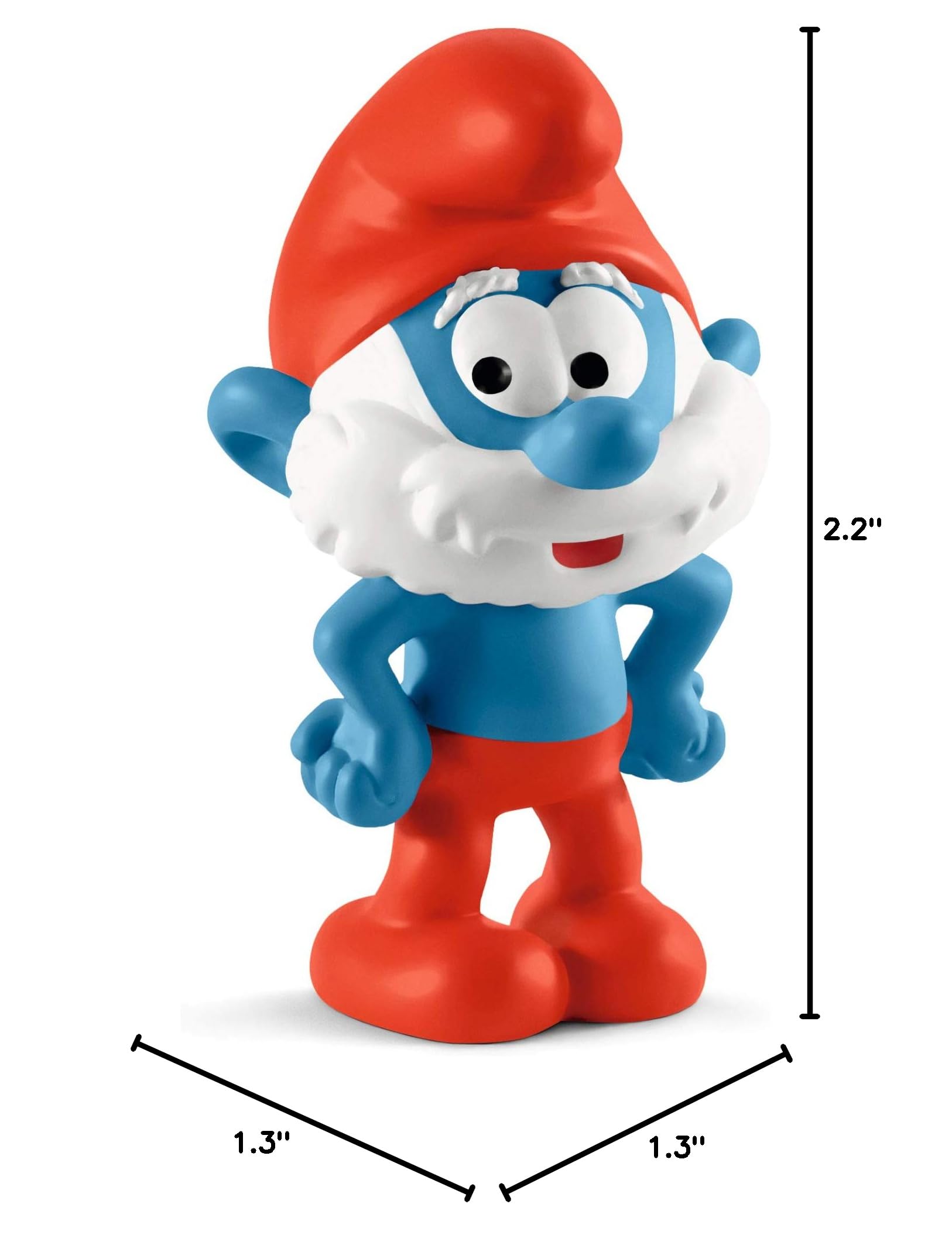 Schleich Papa Smurf Figurine – Detailed Handheld Toy for Creative Play