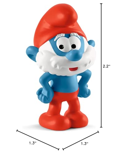 Schleich Papa Smurf Figurine – Detailed Handheld Toy for Creative Play