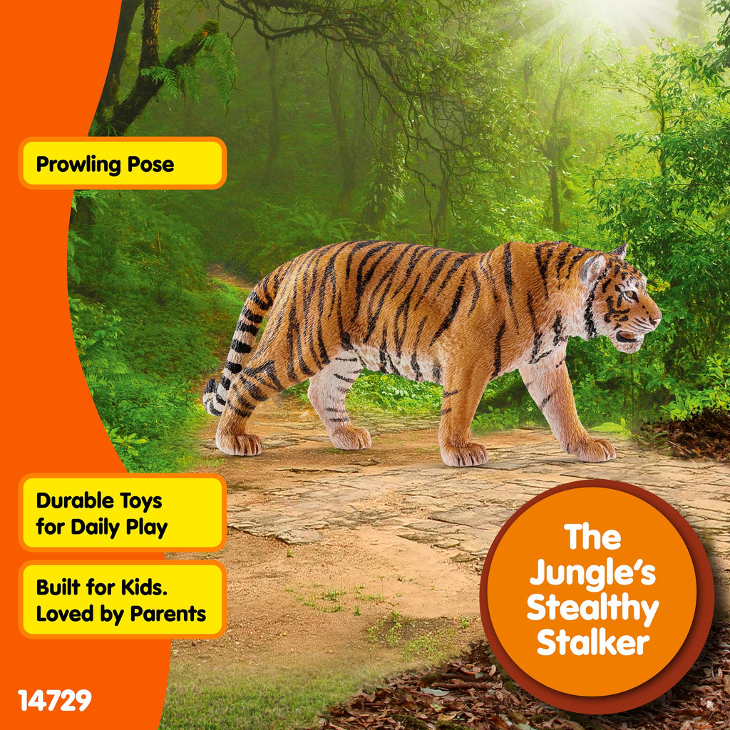 Schleich Siberian Tiger Figurine – Realistic Hand-Painted Wild Animal Toy for Ages 3+