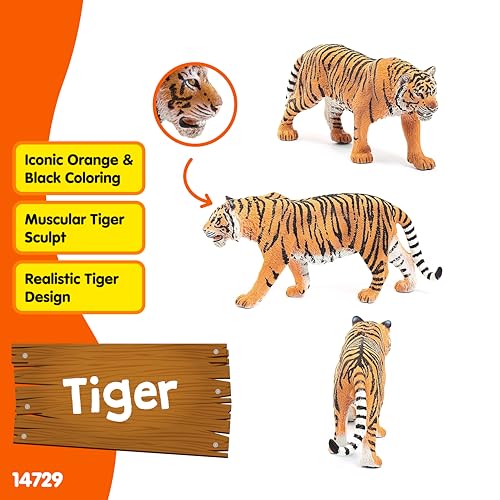 Schleich Siberian Tiger Figurine – Realistic Hand-Painted Wild Animal Toy for Ages 3+