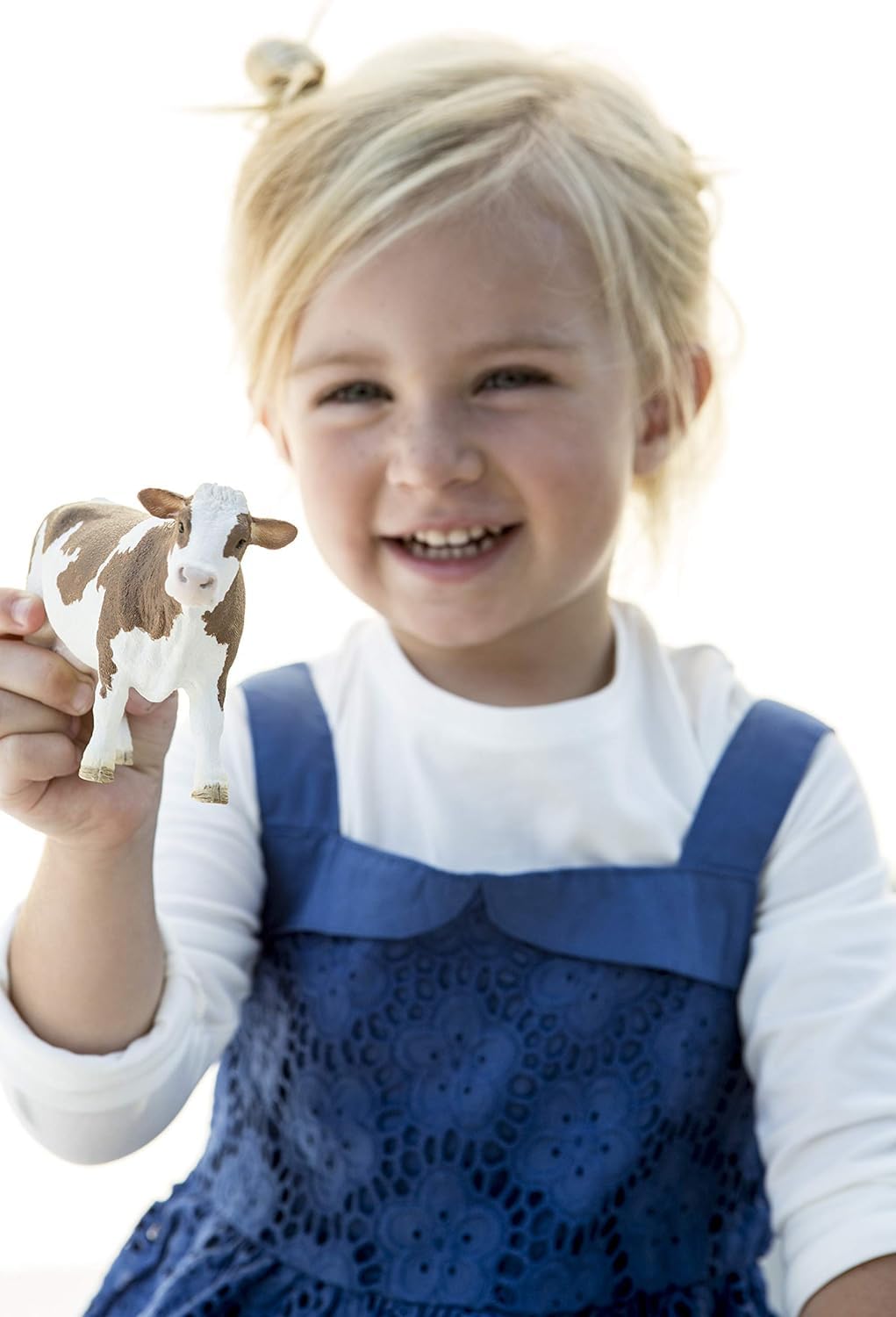 Schleich Simmental Cow Figurine – Realistic Farm Animal Toy for Imaginative Play Ages 3+