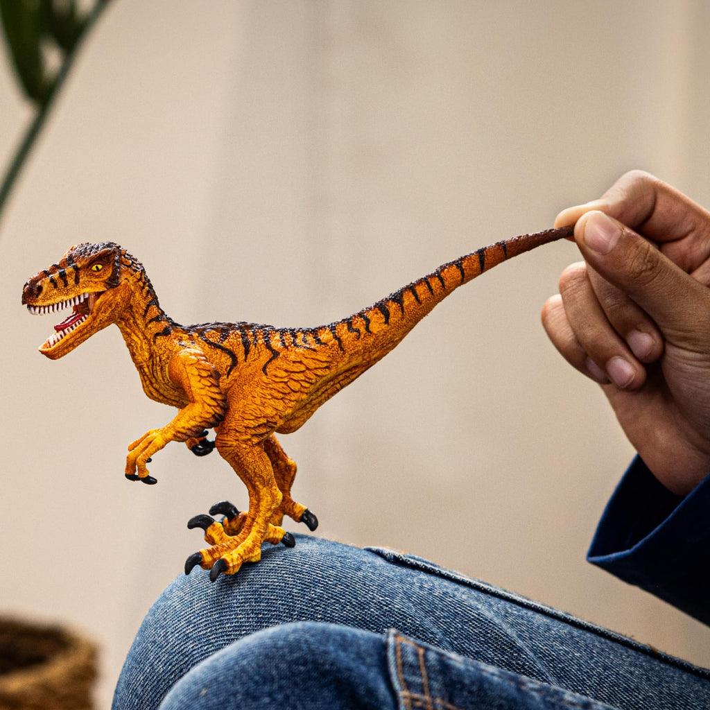 Schleich Velociraptor Dinosaur Toy - 7" Realistic Figurine with Movable Jaw, Ages 5+